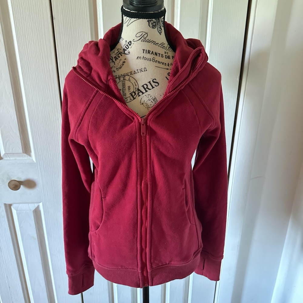Maroon zip up Jacket